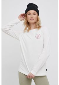 Vans longsleeve bawełniany kolor biały. Okazja: na co dzień. Kolor: biały. Materiał: bawełna. Długość rękawa: długi rękaw. Wzór: nadruk. Styl: casual #6