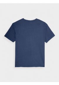 outhorn - T-shirt z haftem męski - granatowy. Okazja: na co dzień. Kolor: niebieski. Materiał: bawełna, dzianina. Wzór: haft. Styl: casual #3