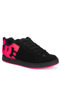DC Shoes Sneakersy COURT GRAFFIK 300678-BHP Czarny. Kolor: czarny. Materiał: skóra