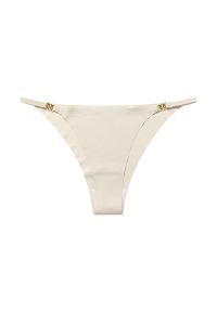 Intica - Tangi bezszwowe z ozdobną klamrą na co dzień i okazje Vicki. Kolor: beżowy. Materiał: materiał