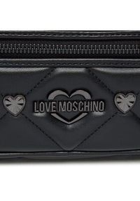 Love Moschino - LOVE MOSCHINO Saszetka nerka JC4187PP0HLZ0000 Czarny. Kolor: czarny. Materiał: skóra