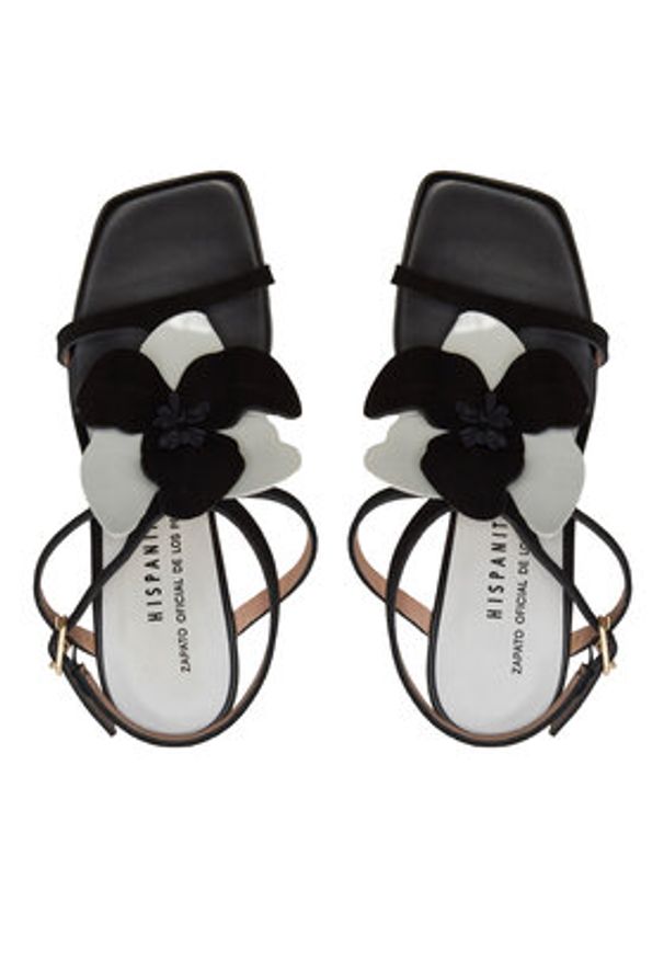 Hispanitas Sandały Cliente GOYA24 C004 ANTE Czarny. Kolor: czarny. Materiał: skóra, zamsz