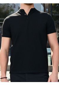 Sinsay - Koszulka polo - czarny. Typ kołnierza: polo. Kolor: czarny