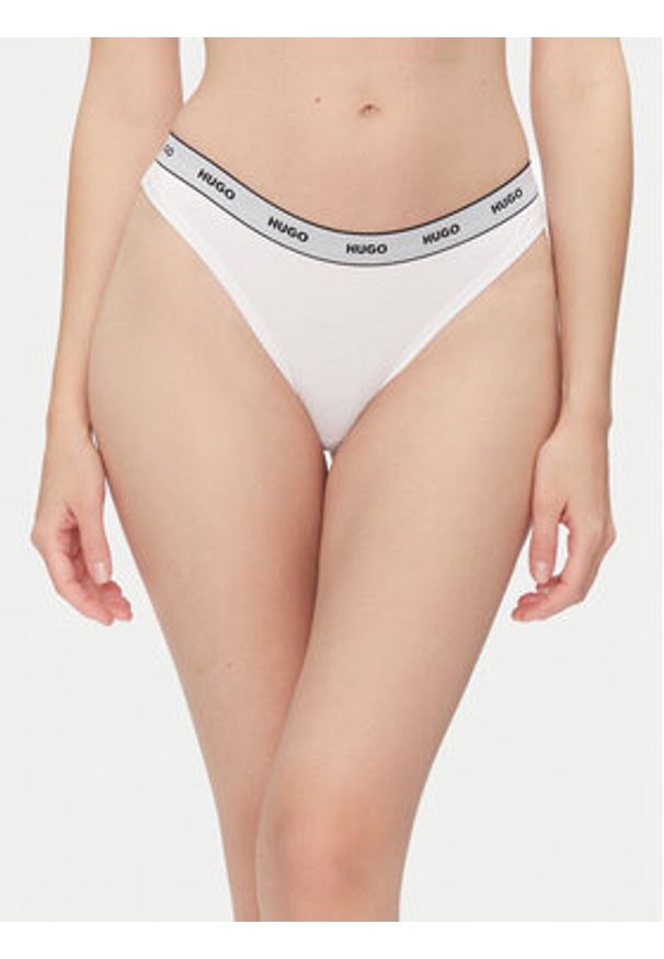 Hugo - HUGO Komplet stringów Triplet Thong Stripe 50545680 Biały. Kolor: biały. Materiał: bawełna