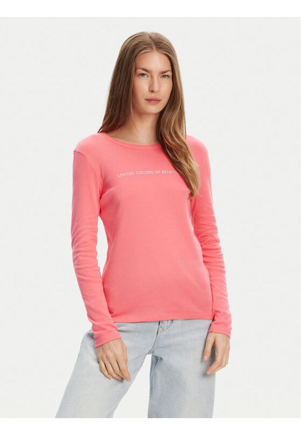 United Colors of Benetton - United Colors Of Benetton Bluzka 3GA2E16G0 Różowy Regular Fit. Kolor: różowy. Materiał: bawełna