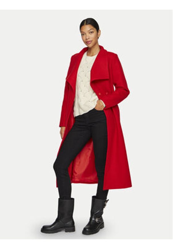 Vila Płaszcz zimowy Dica 14104996 Czerwony Regular Fit. Kolor: czerwony. Materiał: syntetyk. Sezon: zima