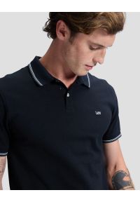 Lee - MESKA KOSZULKA LEE PIQUE POLO BLACK 112363659. Typ kołnierza: polo #3