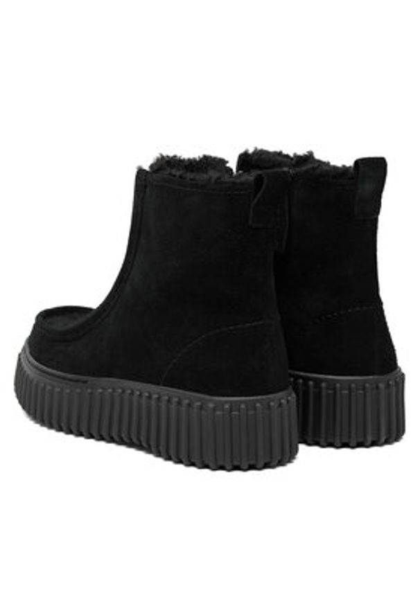 Clarks Botki Torhill Cozy 26182910 Czarny. Kolor: czarny. Materiał: zamsz, skóra