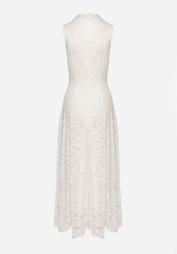 Born2be - Biała Koktajlowa Sukienka z Koronki Jolretia. Kolor: biały. Materiał: koronka. Wzór: koronka. Typ sukienki: ołówkowe. Styl: wizytowy #3