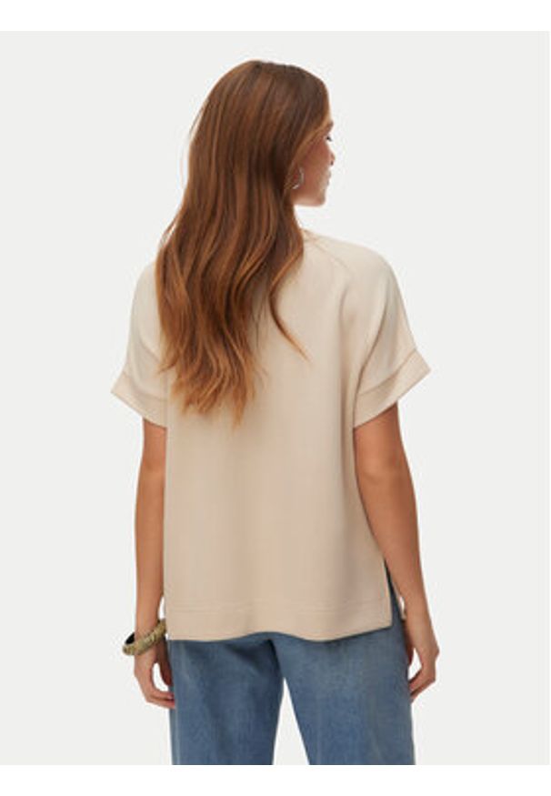 Vero Moda Bluzka Hali 10339414 Beżowy Regular Fit. Kolor: beżowy. Materiał: syntetyk, wiskoza