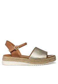 Geox Espadryle D Eolie D55SRC 0Y243 C2L5F Złoty. Kolor: złoty. Materiał: skóra