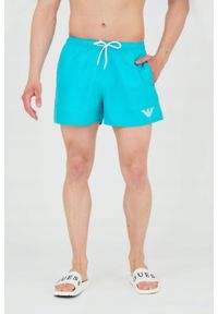 Emporio Armani - EMPORIO ARMANI Męskie spodenki kąpielowe, Rozmiar 48. Kolor: niebieski. Materiał: poliester
