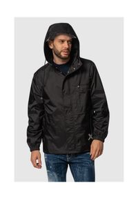 Kenzo - KENZO Czarna męska kurtka wiatrówka z kapturem, Rozmiar M. Typ kołnierza: kaptur. Kolor: czarny #1