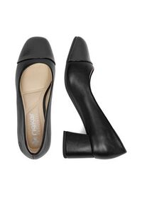 Rieker Czółenka 44760-00 Czarny. Kolor: czarny. Materiał: materiał #4