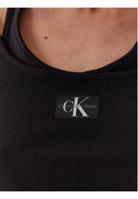 Calvin Klein Jeans Top J20J221430 Czarny Regular Fit. Kolor: czarny. Materiał: bawełna