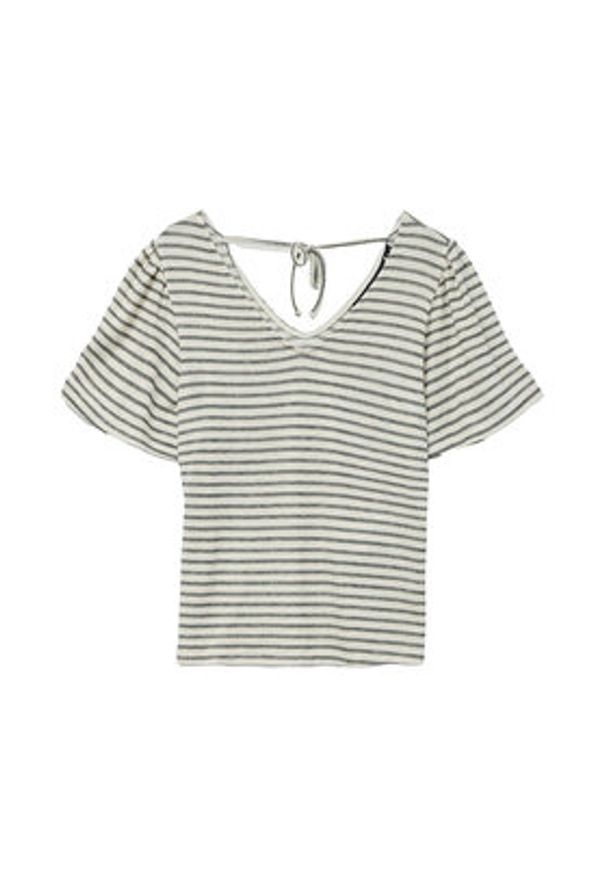 Vero Moda Bluzka Gina 10325611 Beżowy Regular Fit. Kolor: beżowy. Materiał: wiskoza