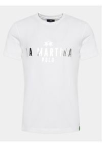 La Martina T-Shirt YMR322 JS206 Biały Regular Fit. Kolor: biały. Materiał: bawełna #1