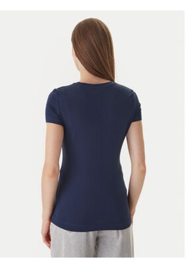 Guess T-Shirt W5GI04 J1314 Granatowy Slim Fit. Kolor: niebieski. Materiał: bawełna
