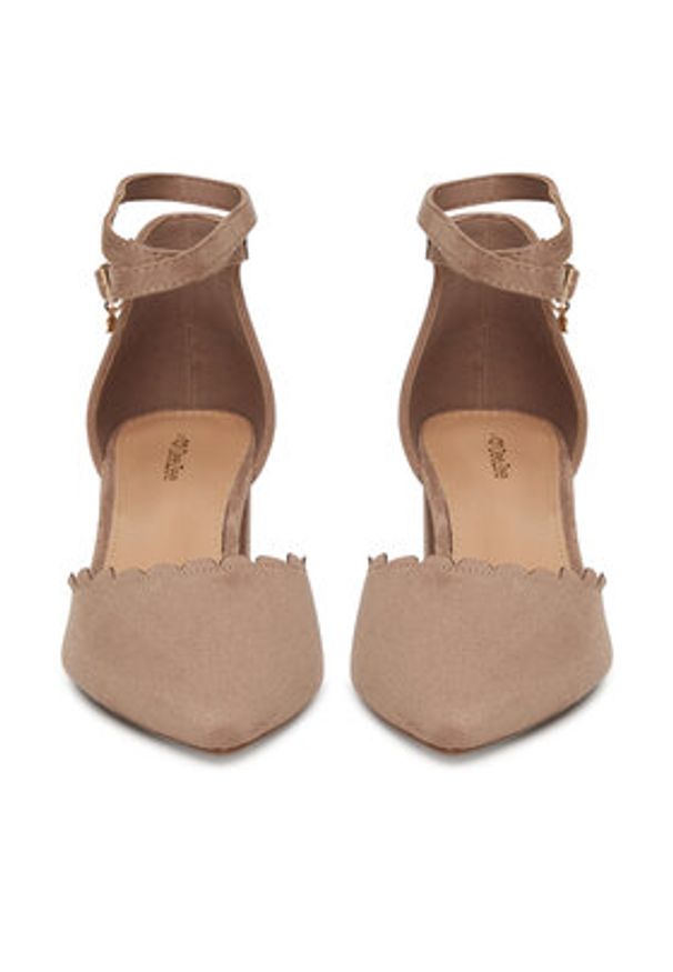 DeeZee Czółenka DF-82574-4 Beżowy. Kolor: beżowy. Materiał: materiał