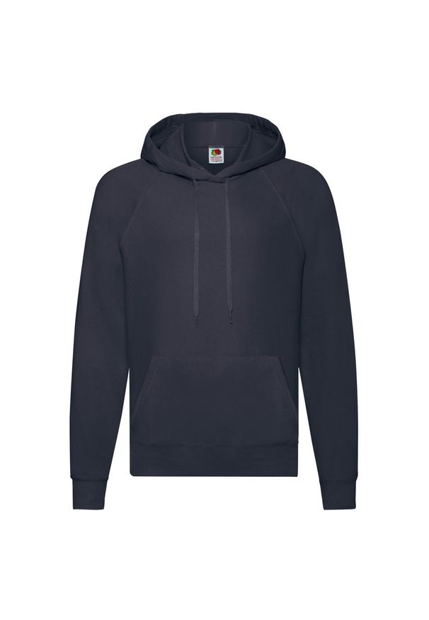FRUIT OF THE LOOM - Lekka Męska Bluza Z Kapturem. Typ kołnierza: kaptur. Kolor: niebieski