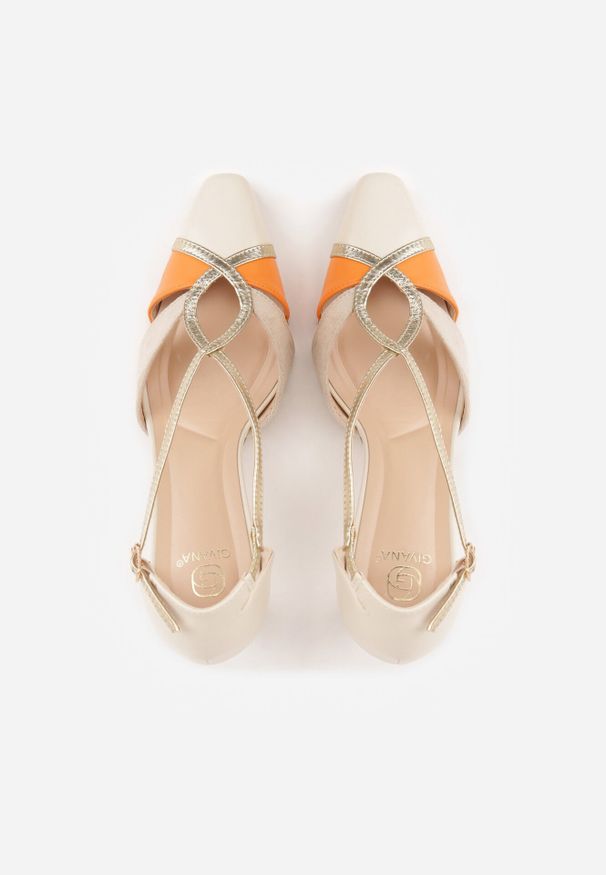 Born2be - Beżowe Czółenka na Stożkowym Obcasie z Metalicznymi Paskami Iphophi. Okazja: na co dzień, na spotkanie biznesowe. Zapięcie: pasek. Kolor: beżowy. Materiał: jeans. Obcas: na obcasie. Styl: casual, biznesowy, elegancki. Wysokość obcasa: średni