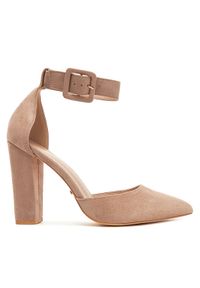 DeeZee Czółenka K539 Beżowy. Kolor: beżowy. Materiał: materiał #1