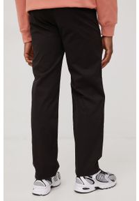 Lee spodnie męskie kolor czarny w fasonie chinos. Kolor: czarny. Materiał: tkanina, bawełna. Wzór: gładki