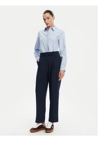 TOMMY HILFIGER - Tommy Hilfiger Chinosy WW0WW44793 Granatowy Tapered Fit. Kolor: niebieski. Materiał: syntetyk #3