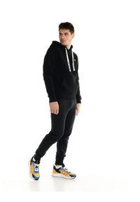 LEONE 1947 APPAREL - Męska bluza z kapturem Leone, miękka basic. Typ kołnierza: kaptur. Kolor: czarny. Materiał: tkanina. Sport: fitness
