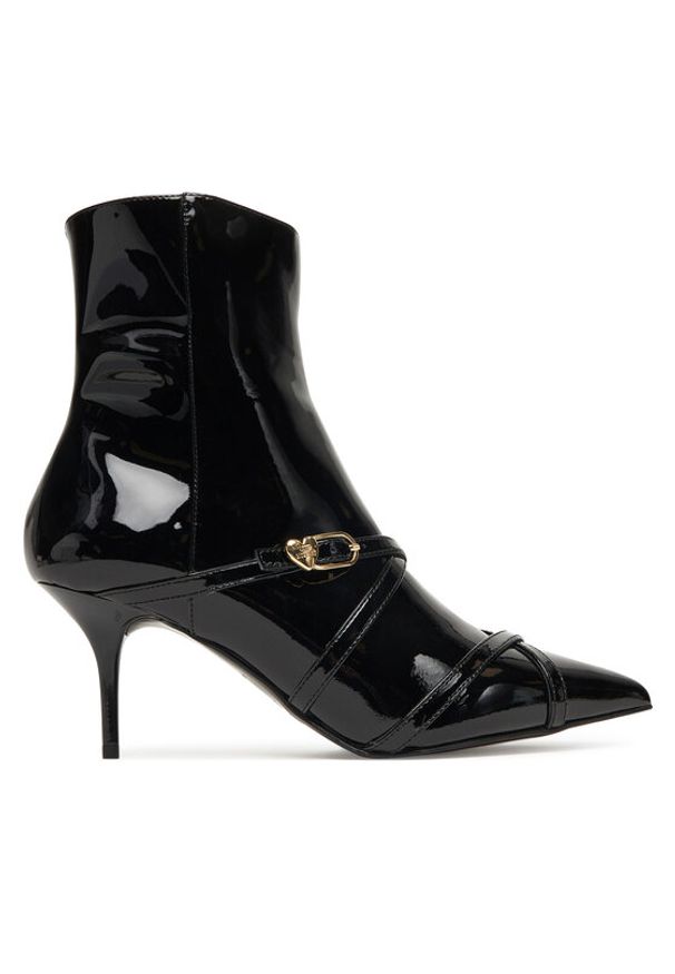 Love Moschino - LOVE MOSCHINO Botki JA21047G1NIH000 Czarny. Kolor: czarny. Materiał: skóra, lakier
