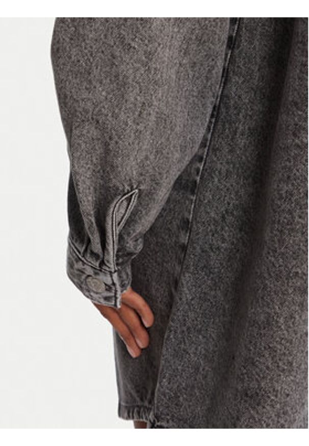 Roxy Sukienka jeansowa Tidal Moon ERJDD03009 Szary Relaxed Fit. Kolor: szary. Materiał: bawełna
