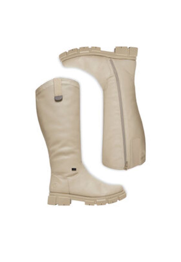 Rieker Kozaki CEO-Y7190-60 Écru. Materiał: syntetyk, materiał