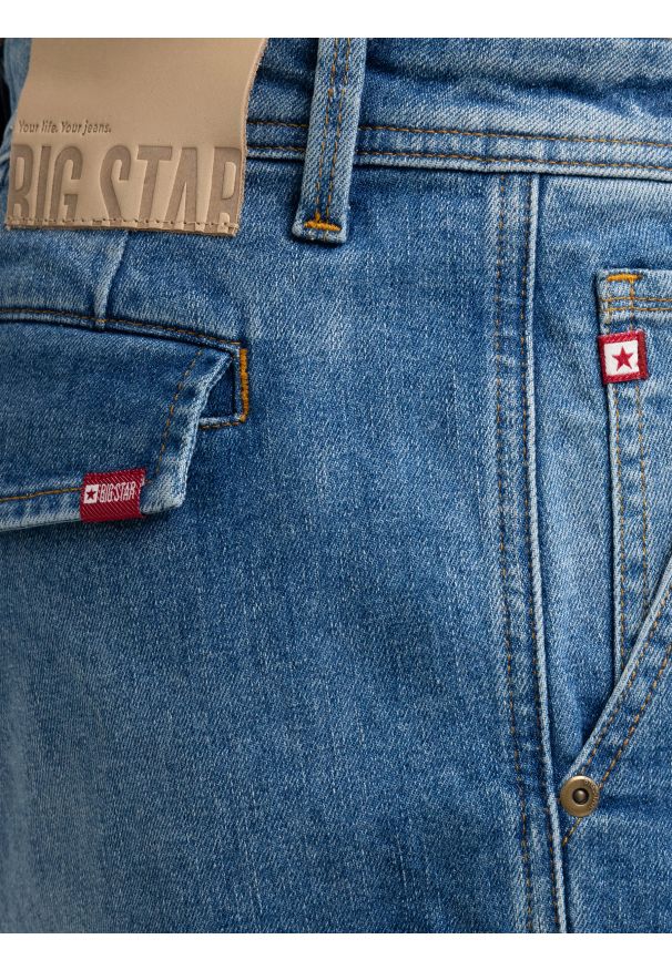 Big-Star - Szorty męskie jeansowe cargo niebieskie Morris 418. Kolor: niebieski. Materiał: jeans. Sezon: lato