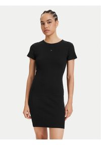 Tommy Jeans Sukienka letnia Flag DW0DW22613 Czarny Slim Fit. Kolor: czarny. Materiał: bawełna. Sezon: lato #1