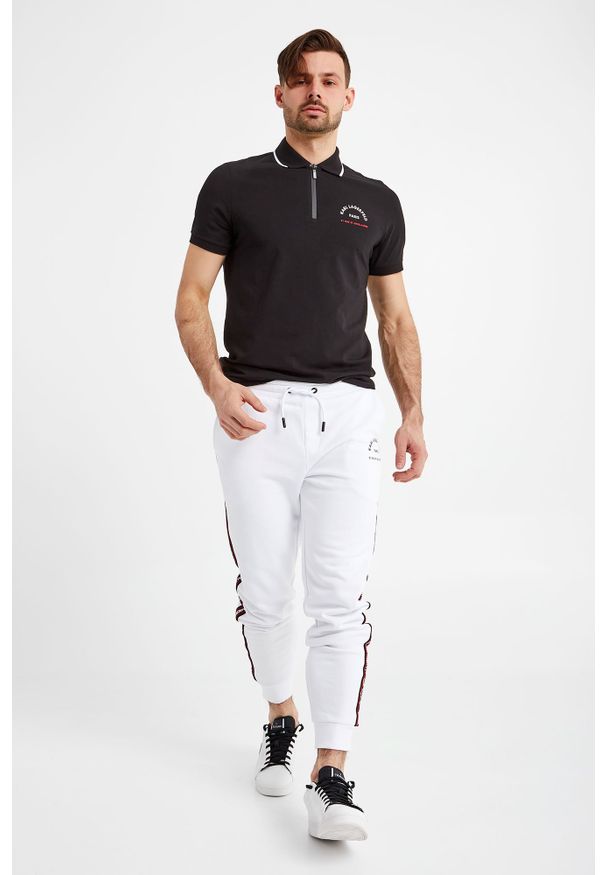 Koszulka polo Karl Lagerfeld polo, sportowa, w jednolite wzory