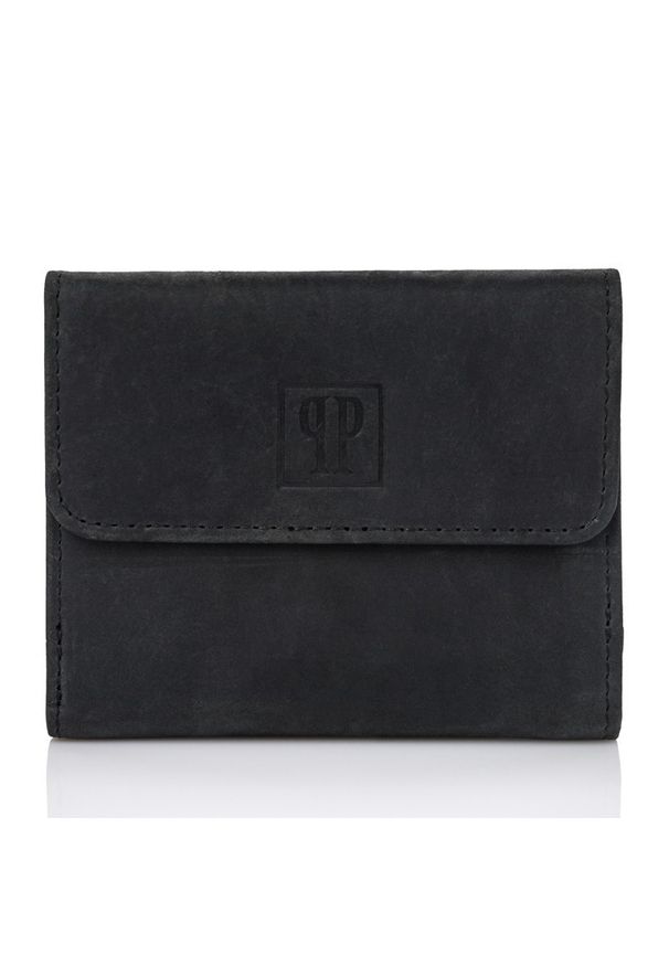 Zestaw skórzany portfel i etui na klucze PAOLO PERUZZI ZUP-64-BL czarny. Kolor: czarny. Materiał: skóra