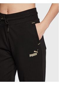Puma Spodnie dresowe Power Deco Glam 671758 Czarny Regular Fit. Kolor: czarny. Materiał: bawełna, dresówka