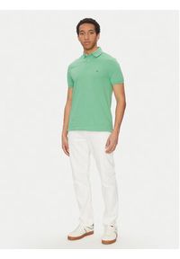 TOMMY HILFIGER - Tommy Hilfiger Polo 1985 MW0MW17770 Zielony Regular Fit. Typ kołnierza: polo. Kolor: zielony. Materiał: bawełna #4