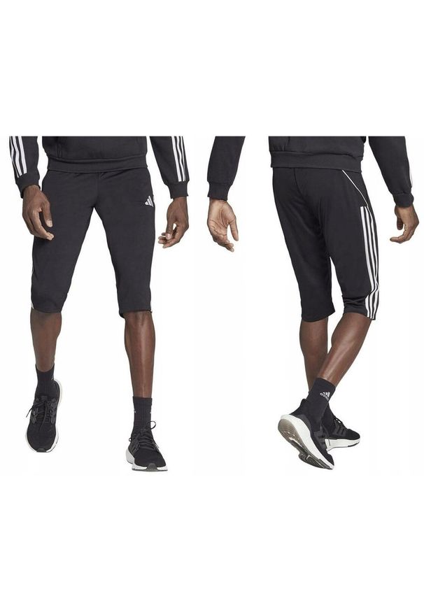 Spodnie do piłki nożnej męskie Adidas Tiro 3/4 Pants krótkie. Kolor: czarny