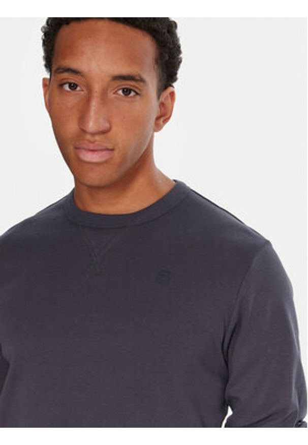G-Star RAW - G-Star Raw Longsleeve Nifous D25076-D976 Granatowy Regular Fit. Kolor: niebieski. Materiał: bawełna. Długość rękawa: długi rękaw
