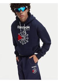 Reebok Bluza Hainrich RK25734CCM Granatowy Regular Fit. Kolor: niebieski. Materiał: bawełna #10