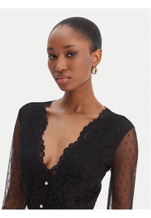 Morgan Body 261-TPLAZA Czarny Slim Fit. Kolor: czarny. Materiał: syntetyk