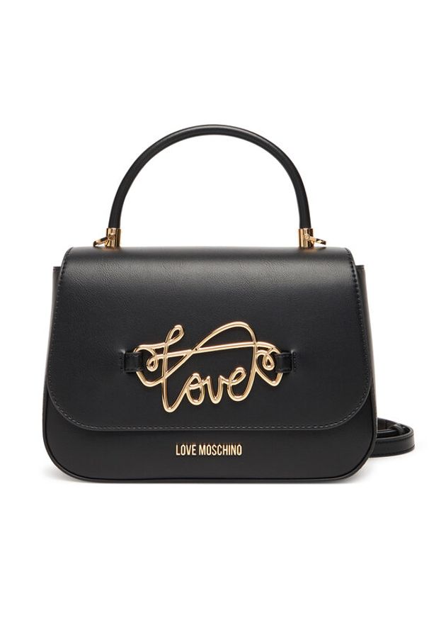 Love Moschino - LOVE MOSCHINO Torebka JC4268PP0MKG0000 Czarny. Kolor: czarny. Materiał: skórzane