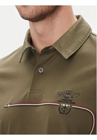 Aeronautica Militare Polo 251PO1862J682 Khaki Regular Fit. Typ kołnierza: polo. Kolor: brązowy. Materiał: bawełna #4