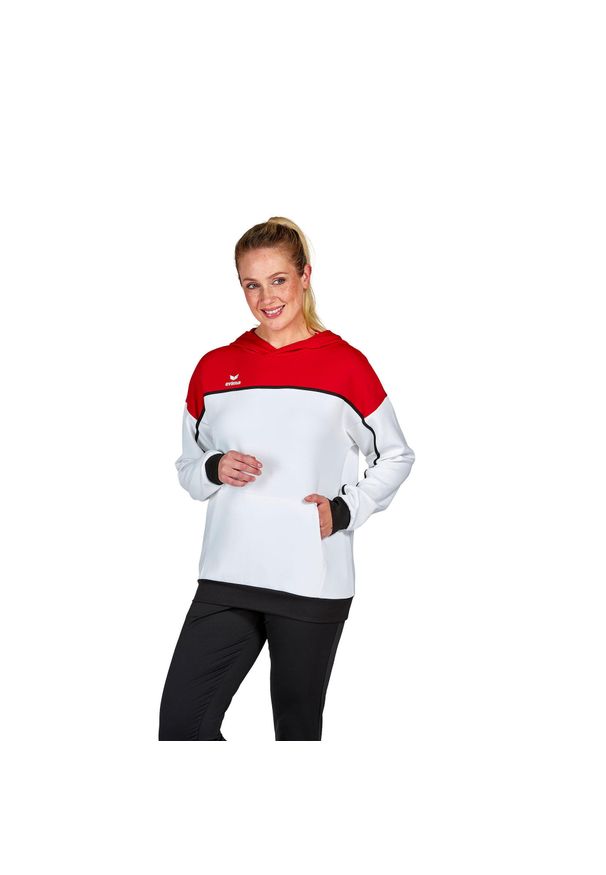 ERIMA - Sweat bluza z kapturem dla kobiet Erima Change. Typ kołnierza: kaptur. Kolor: czerwony, biały, wielokolorowy. Materiał: bawełna, tkanina. Sezon: zima