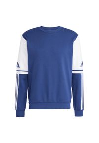 Adidas - Bluza męska adidas Squadra 25 Sweat Crew. Kolor: wielokolorowy, niebieski, biały. Materiał: bawełna, poliester, prążkowany. Sport: fitness