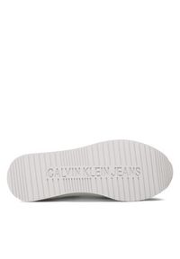 Calvin Klein Jeans Sneakersy Runner Sock Laceup Ny-Lth YM0YM00553 Biały. Kolor: biały. Materiał: materiał