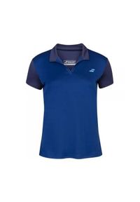 Koszulka polo dla dziewczynki Babolat Play. Typ kołnierza: polo. Kolor: niebieski