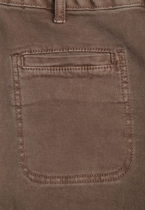 Renee - Brązowe Szerokie Jeansy High Waist z Bawełny Berinnessa. Okazja: na co dzień. Stan: podwyższony. Kolor: brązowy. Długość: krótkie. Styl: casual