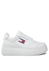 Tommy Jeans Sneakersy Tjw Retro Basket Flatform Ess EN0EN02506 Biały. Kolor: biały